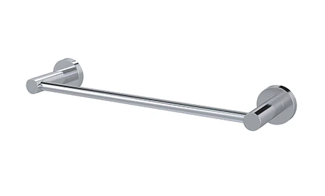 Round Single Towel Rail 300mm - Chrome