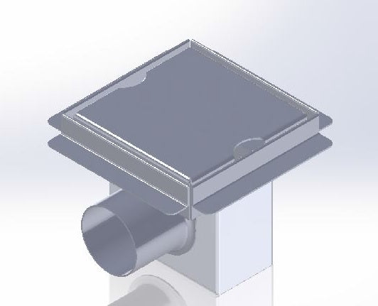 Floor Drain-Mid Outlet 120X120mm (Solid)