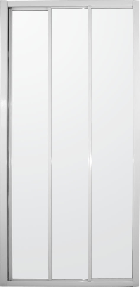 Shower Door Tri Slider White 900x1850