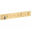Thermostatic Module Select 600/90 for Concealed Installation for 4 Functions Polished Gold Optic