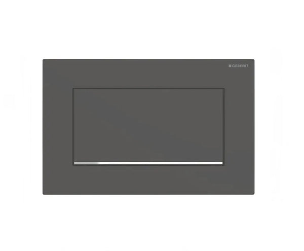 Sigma30 for stop-and-go flush, screwable: black matt coated, easy-to-clean co