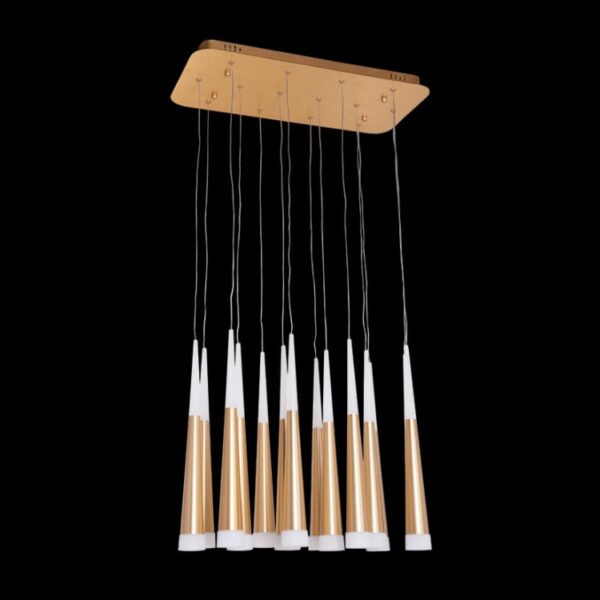 70W LED SMD Rect. Cone Cluster SatinGold