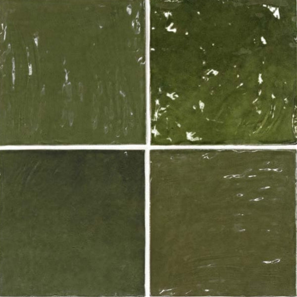 La Riviera Cuadado Botanical Green 132x132x9mm Ceramic Gloss Tiles (1.00sqm/box)