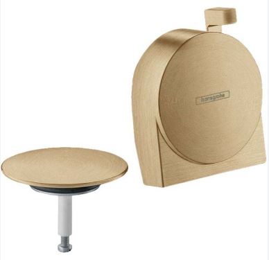 Hansgrohe Exafill S Finish Set Bath Filler, Waste And Overflow Set Brushed Bronze