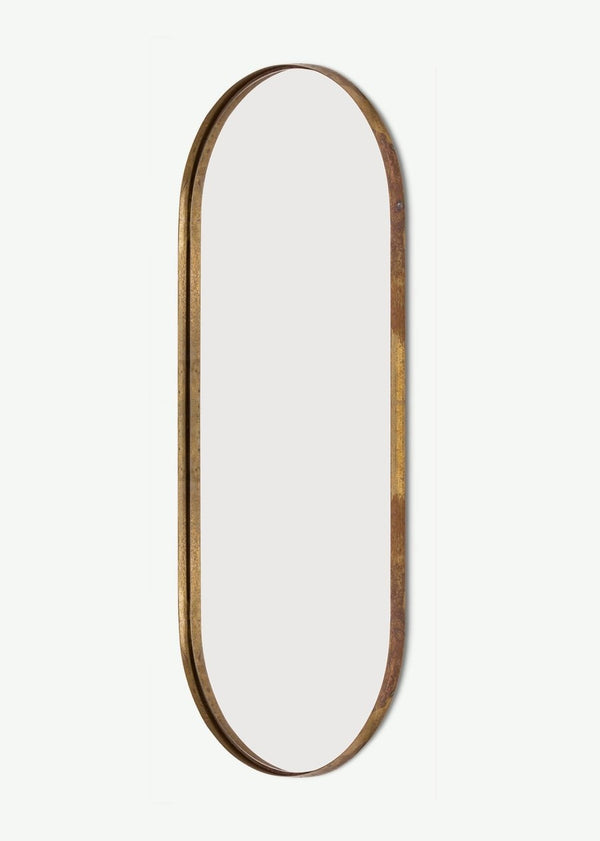 Matte Brass LED Backlit Pill Mirror