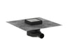 Hansgrohe Raindrain Point Complete Set Point Drain 100/100 Tileable Rear Cover Brushed Stainless Ste