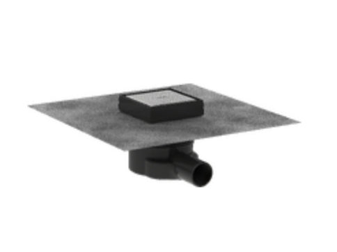 Hansgrohe Raindrain Point Complete Set Point Drain 100/100 Tileable Rear Cover Brushed Stainless Ste