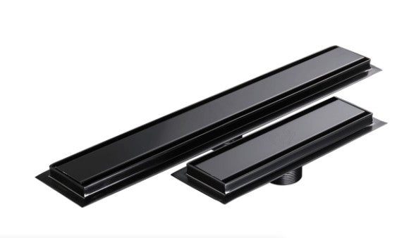 Shower Channel Solid 500mm Matt Black