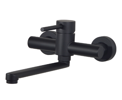 Moon Black Sink Mixer Wall Type
