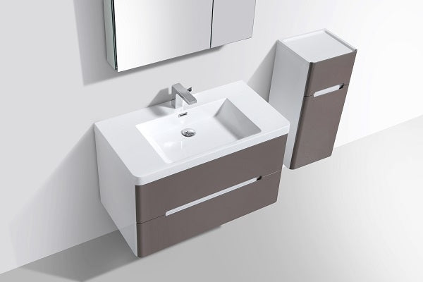 Venice 900 Gloss Grey Double Draw Vanity Set