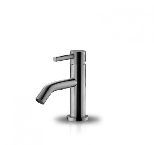 JEE-O Slimline Topmounted Basin Mixer Stainless Steel, Brushed