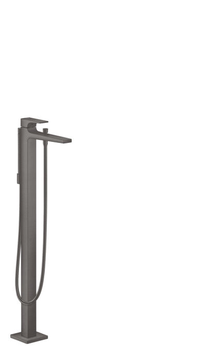 Hansgrohe Metropol Single Lever Bath Mixer Floor-Standing With Lever Handle Brushed Black Chrome