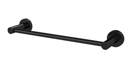Meir Round Single Towel Rail 300mm - Matte Black