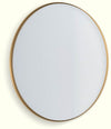 Deep Frame Circular Mirror 1.5m Diam - 30mm Frame - Matte Brass -
