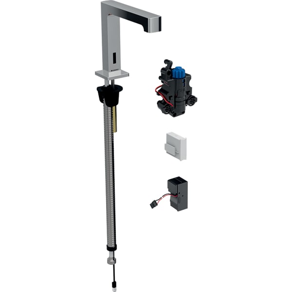 Washbasin tap Brenta, deck-mounted, mains operation, for concealed function box: bright chr