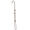 Shower Rail with Hose Curved (excludes Rose and Handshower) - Champagne