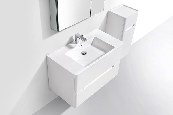 Venice 900 White Double Draw Vanity Set