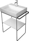 DurasquareMetal Console Black Satin Matte For Wash Basin 2353600041