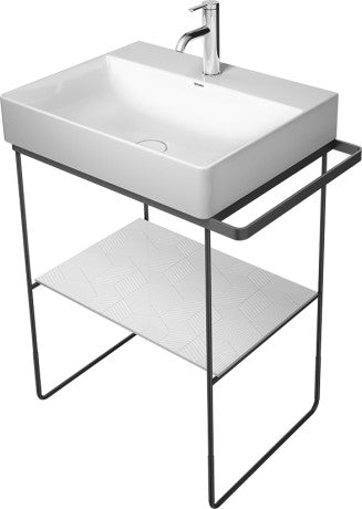 DurasquareMetal Console Black Satin Matte For Wash Basin 2353600041