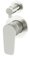 Round Paddle Diverter Mixer Brushed Nickel