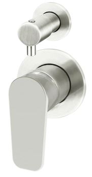 Round Paddle Diverter Mixer Brushed Nickel