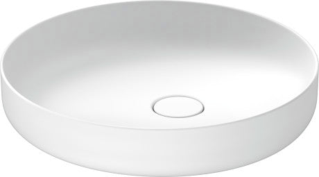 Vitrium Above Counter Basin No O/F or Tap Hole, White Satin Matt