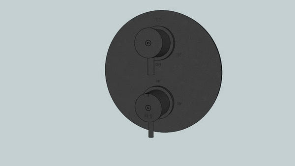 JEE-O Slimline Mixer Thermostatic Wall Mounted Black