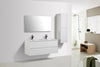 Enzo 1200 White Double Draw Vanity Set