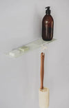 White Shower Shelf Large Made From Powder Coated Treated 3Cr Mild Steel395mm35mm (H) 95mm (W)