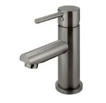 Short Basin Mixer Straight Spout Gun Metal