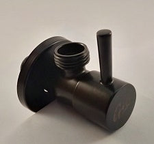 Quaterturn Angle Valve Round Matte Blk