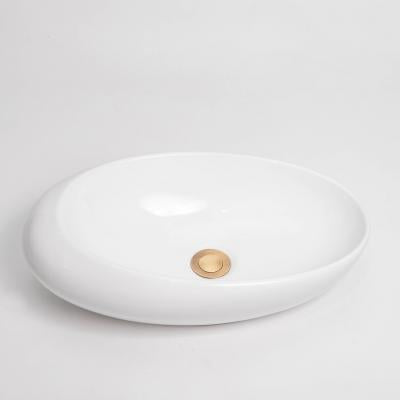 Small Pebble Countertop Basin White 490x310x135mm