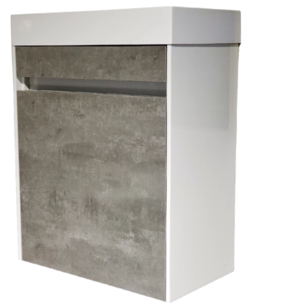 460 Simplicity vanity & Basin-Cement