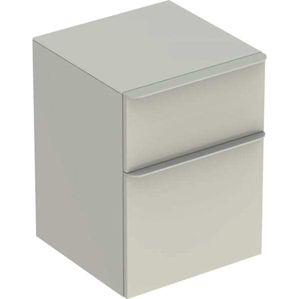 Smyle Square low cabinet with two drawers Sand Grey