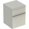 Smyle Square low cabinet with two drawers Sand Grey