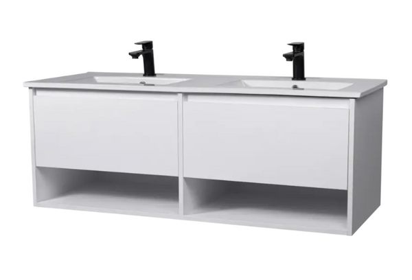 Congo White Wall Hung Vanity with Ceramic Basin 1200x460x440mm