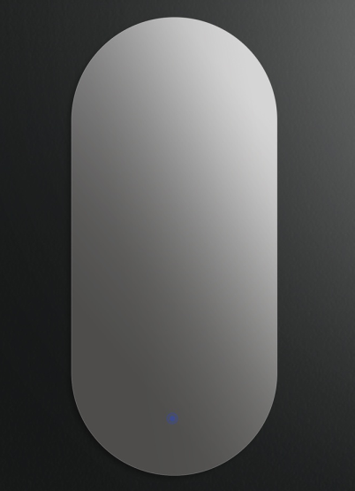OVALIS MIRROR 450 x 1000 mm LED light up mirror, touch screen button, defogger included