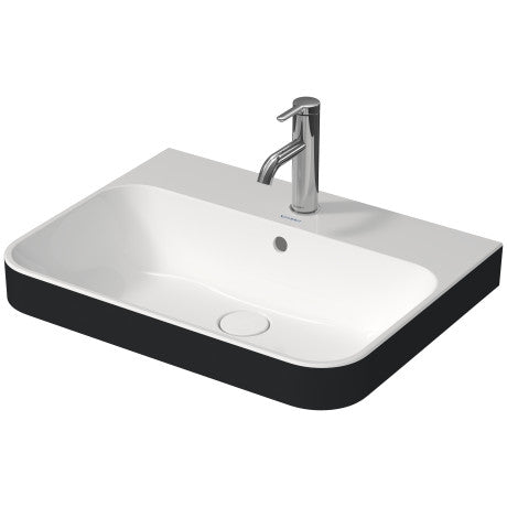 Happy D.2 Plus Washbowl White/ Anthracite Matt, 600 X 460 mm