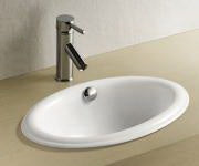 Baby Oval Undercounter Basin White Gloss Interior 420x305x120mm