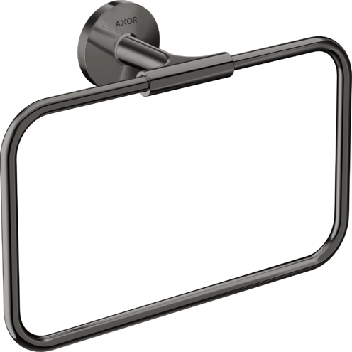 Axor Universal Circular Towel Ring Square Polished Black Chrome
