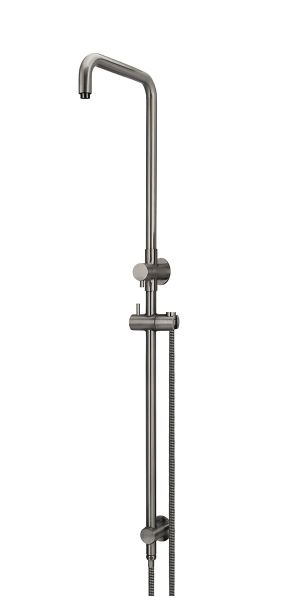 Meir Shower Column with Hose (excludes Rose and Handshower) - Gun Metal