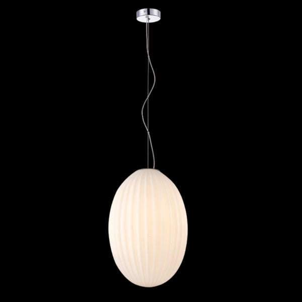 1xE27 Marilyn Large Glass Pendant Opal White