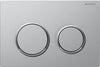 Omega20 Actuator Plate For Dual Flush Matt Chrome-coated Easy-to-clean coated Bright Chrome-plated