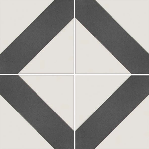 H15 Gemini Black 2 150x150x8.5mm Porcelain Matt Tiles (1.00sqm/box)