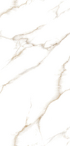 Calacatta Aurora 600x1200mm Glazed Polished Stoneware Porcelain (2.16 sqm)