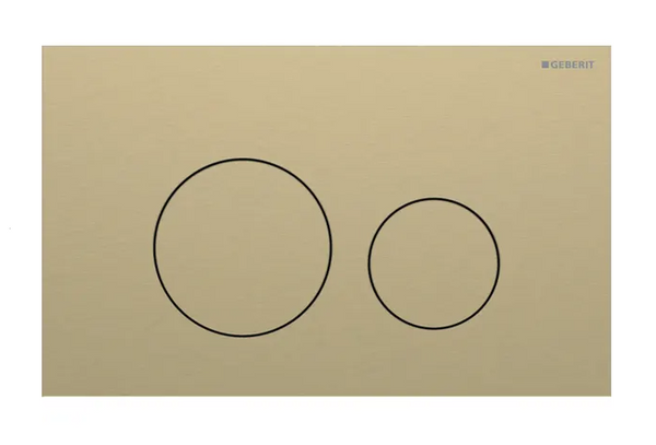 Sigma40 Actuator Plate for Dual Flush, Round - Brushed Brass