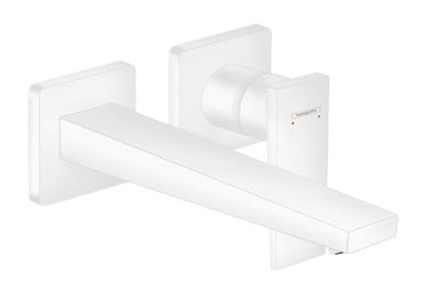 Metropol 2Hole Basin Mixer Wall Mounted Matt White