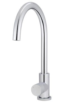 Round Pinless Kitchen Mixer Chrome