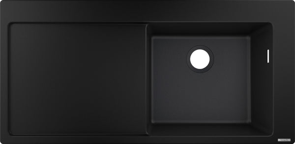 Hansgrohe S51 S514-F450 Built-In Sink 450 With Drainboard Left Graphiteblack