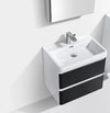 Milan 600 Rustic Black Double Draw Vanity Set